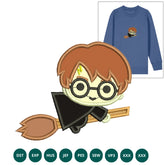 Mini Harry Potter appliqué Embroidery Design
